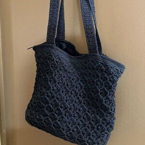 Navy Blue Crochet purse